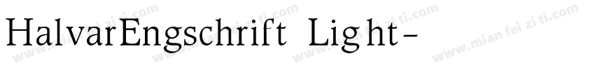 HalvarEngschrift Light字体转换